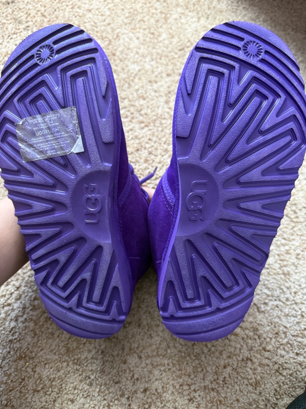 UGG Kids Purple Shearling Lace-Up Boot - Picture 4 of 10